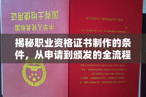 道滘揭秘职业资格证书制作的条件，从申请到颁发的全流程解析