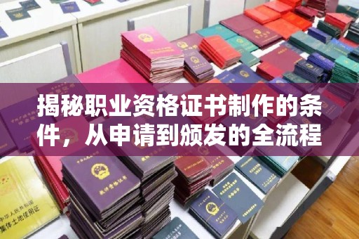 道滘揭秘职业资格证书制作的条件，从申请到颁发的全流程解析