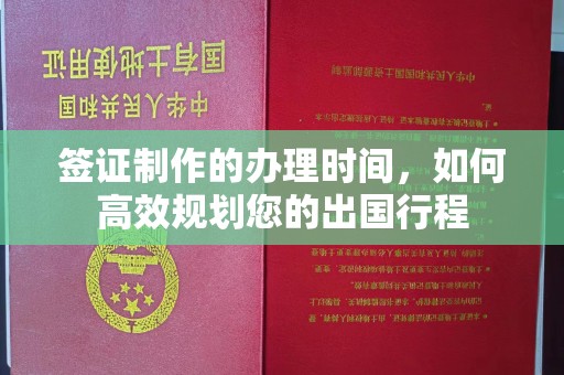 道滘签证制作的办理时间，如何高效规划您的出国行程
