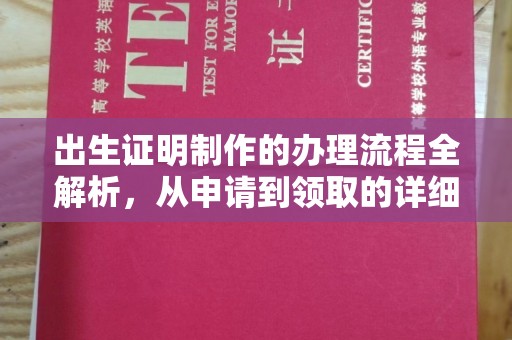 道滘出生证明制作的办理流程全解析，从申请到领取的详细指南